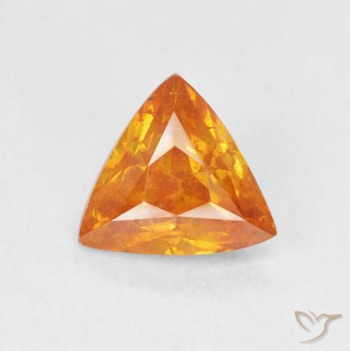 1.67ct Natürlicher Aprikose Orange Sphalerit, Trillion, SI