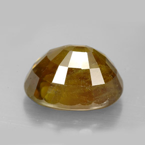 11,45 ctw natürlicher gelber Sphen, Oval Schliff, SI