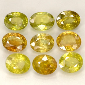  ct natürliche mehrfarbiger Sphen-Edelsteine, Oval Schliff, VS-SI