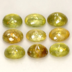  ct natürliche mehrfarbiger Sphen-Edelsteine, Oval Schliff, VS-SI