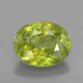 2,68 ctw natürlicher grüner Sphen, Oval Schliff, SI