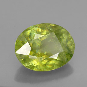 2,68 ctw natürlicher grüner Sphen, Oval Schliff, SI