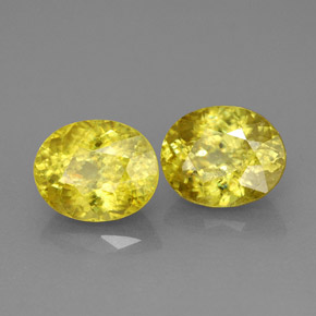  ct natürliche gelber Sphen-Edelsteine, Oval Schliff, VS