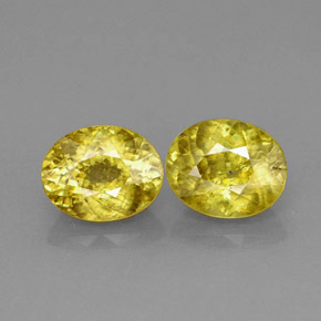  ct natürliche gelber Sphen-Edelsteine, Oval Schliff, VS