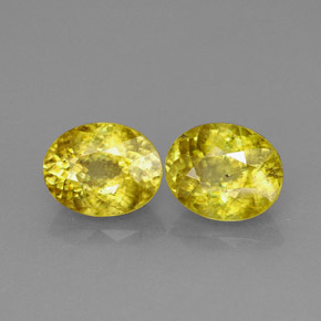  ct natürliche gelber Sphen-Edelsteine, Oval Schliff, VS