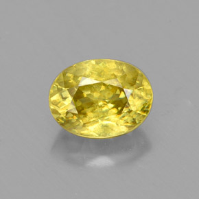 9,17 ctw natürlicher gelb-gold Sphene, Oval Schliff, VS