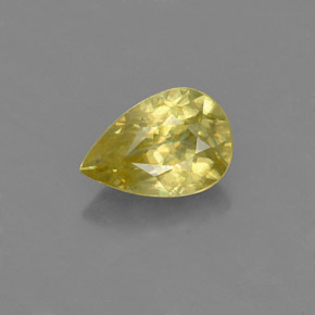 0,99 ctw natürlicher Gold Sphen, Birnenform, VS-SI