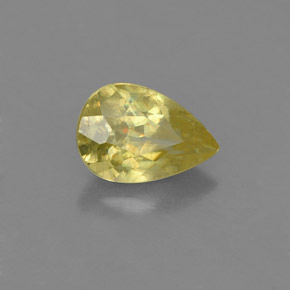 0,99 ctw natürlicher Gold Sphen, Birnenform, VS-SI