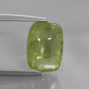 6,15 ctw natürlicher grüner Sphen, Transparent, Transparent / Lichtdurchlässig