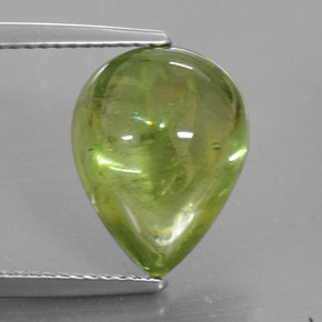 7,93 ctw natürlicher grüner Sphen, Transparent, Transparent / Lichtdurchlässig