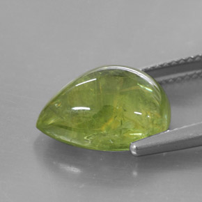 7,93 ctw natürlicher grüner Sphen, Transparent, Transparent / Lichtdurchlässig