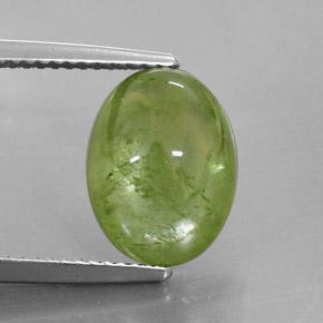5,68 ctw natürlicher grüner Sphen, Transparent, Transparent / Lichtdurchlässig
