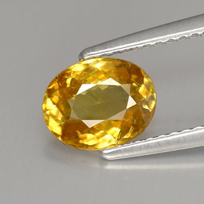 9,17 ctw natürlicher gelb-gold Sphene, Oval Schliff, VS