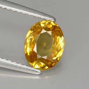 9,17 ctw natürlicher gelb-gold Sphene, Oval Schliff, VS