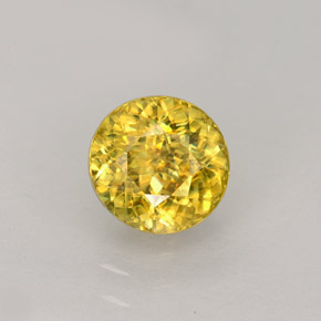 9,17 ctw natürlicher gelb-gold Sphene, Rund Schliff, VS