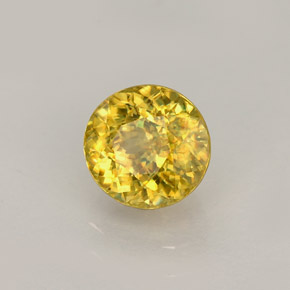 9,17 ctw natürlicher gelb-gold Sphene, Rund Schliff, VS