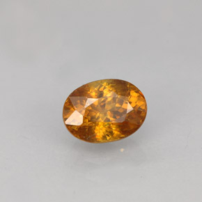 0,99 ctw natürlicher orangefarbener Sphen, Oval Schliff, VS