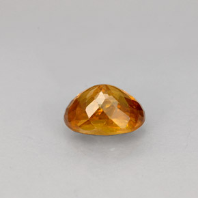 0,99 ctw natürlicher orangefarbener Sphen, Oval Schliff, VS