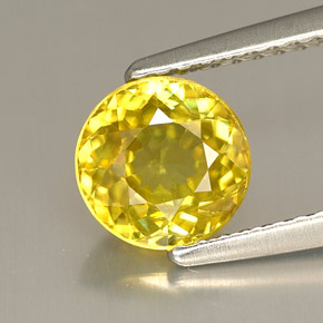 9,17 ctw natürlicher gelb-gold Sphene, Rund Schliff, VVS-VS