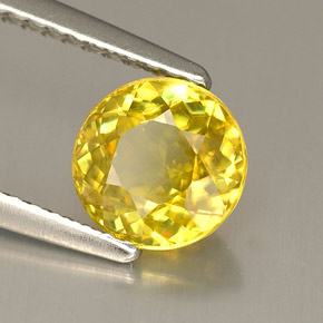 9,17 ctw natürlicher gelb-gold Sphene, Rund Schliff, VVS-VS