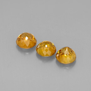  ct natürliche orangefarbener Sphen-Edelsteine, Rundschliff, VS