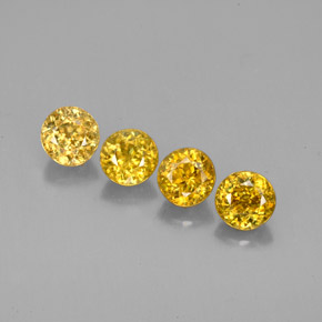  ct natürliche gelb-gold Sphene-Edelsteine, Rund Schliff, VS