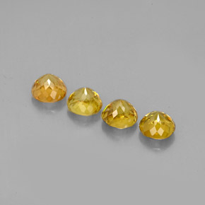  ct natürliche gelb-gold Sphene-Edelsteine, Rund Schliff, VS