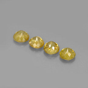  ct natürliche Gold Sphen-Edelsteine, Rundschliff, VS
