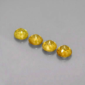  ct natürliche Gold Sphen-Edelsteine, Rundschliff, VS