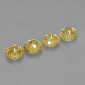  ct natürliche Gold Sphen-Edelsteine, Rundschliff, VS