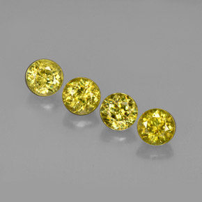  ct natürliche Gold Sphen-Edelsteine, Rundschliff, VS