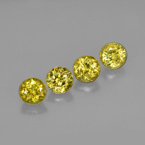  ct natürliche Gold Sphen-Edelsteine, Rundschliff, VS
