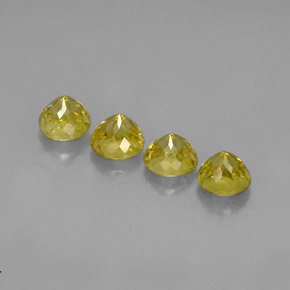  ct natürliche Gold Sphen-Edelsteine, Rundschliff, VS