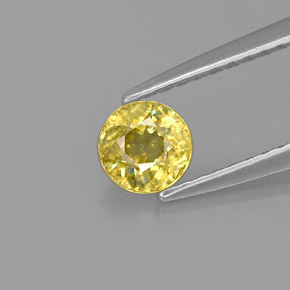 0,47 ctw natürlicher Gold Sphen, Rundschliff, VS