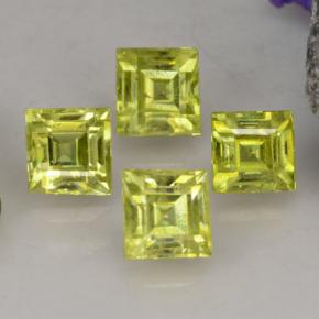 1,50 ct natürliche gelber Sphen-Edelsteine, Quadrat, VS-SI