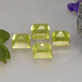 1,50 ct natürliche gelber Sphen-Edelsteine, Quadrat, VS-SI