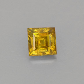 0,44 ctw natürlicher Gold Sphen, Quadrat, VS
