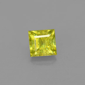 0,65 ctw natürlicher Gold Sphen, Quadrat, VS-SI