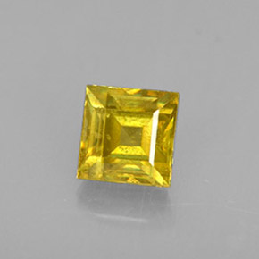 0,64 ctw natürlicher Gold Sphen, Quadrat, VS-SI