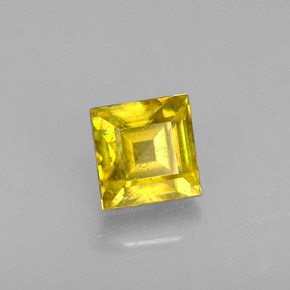 0,64 ctw natürlicher Gold Sphen, Quadrat, VS-SI