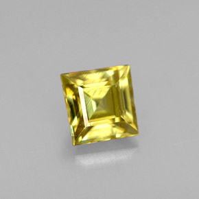 0,43 ctw natürlicher Gold Sphen, Quadrat, VS
