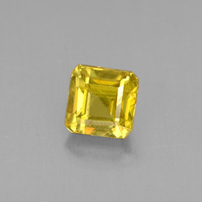 0,43 ctw natürlicher Gold Sphen, Smaragdschliff, VS-SI