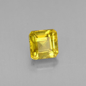 0,43 ctw natürlicher Gold Sphen, Smaragdschliff, VS-SI
