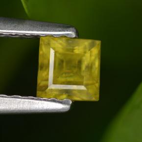 9,17 ctw natürlicher grünlich-gold Sphene, Quadrat, VS-SI