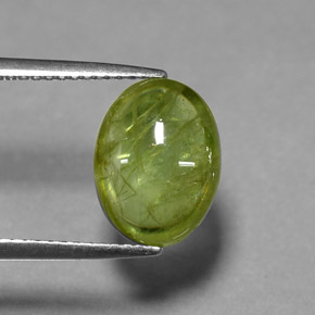 3,57 ctw natürlicher grüner Sphen, Transparent, Transparent / Lichtdurchlässig