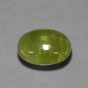 21,01 ctw natürlicher grüner Sphen, Oval Schliff, Lichtdurchlässig