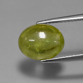 4,30 ctw natürlicher grüner Sphen, Transparent, Transparent / Lichtdurchlässig