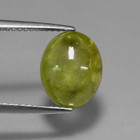 4,30 ctw natürlicher grüner Sphen, Transparent, Transparent / Lichtdurchlässig