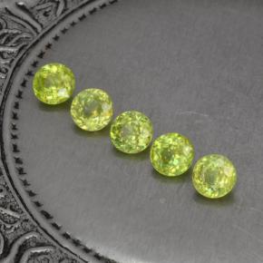 1,53 ct natürliche grüner Sphen-Edelsteine, Rundschliff, VS