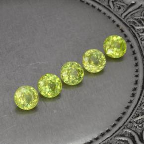 1,53 ct natürliche grüner Sphen-Edelsteine, Rundschliff, VS